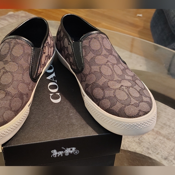 Coach Black and Gray Slip-On Shoes - Picture 4 of 5